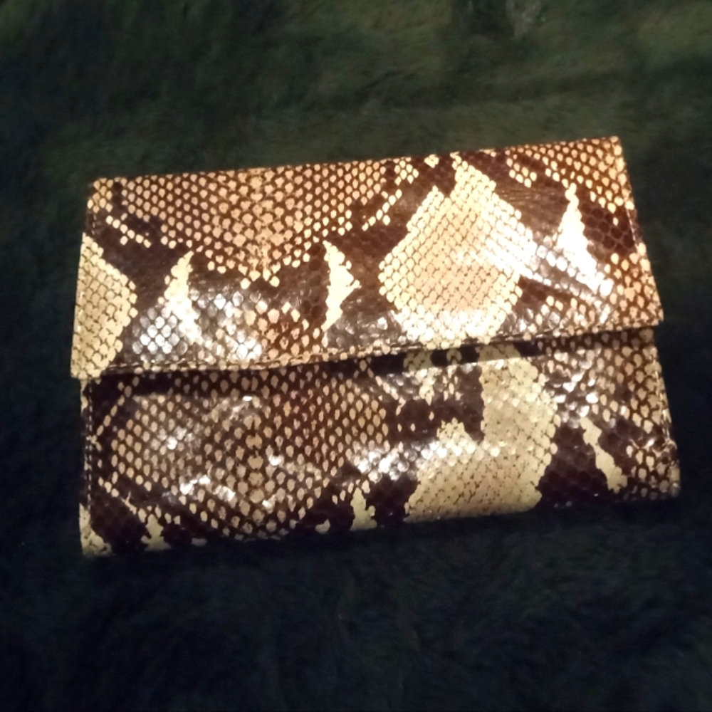 Genuine Leather Snakeskin Wallet